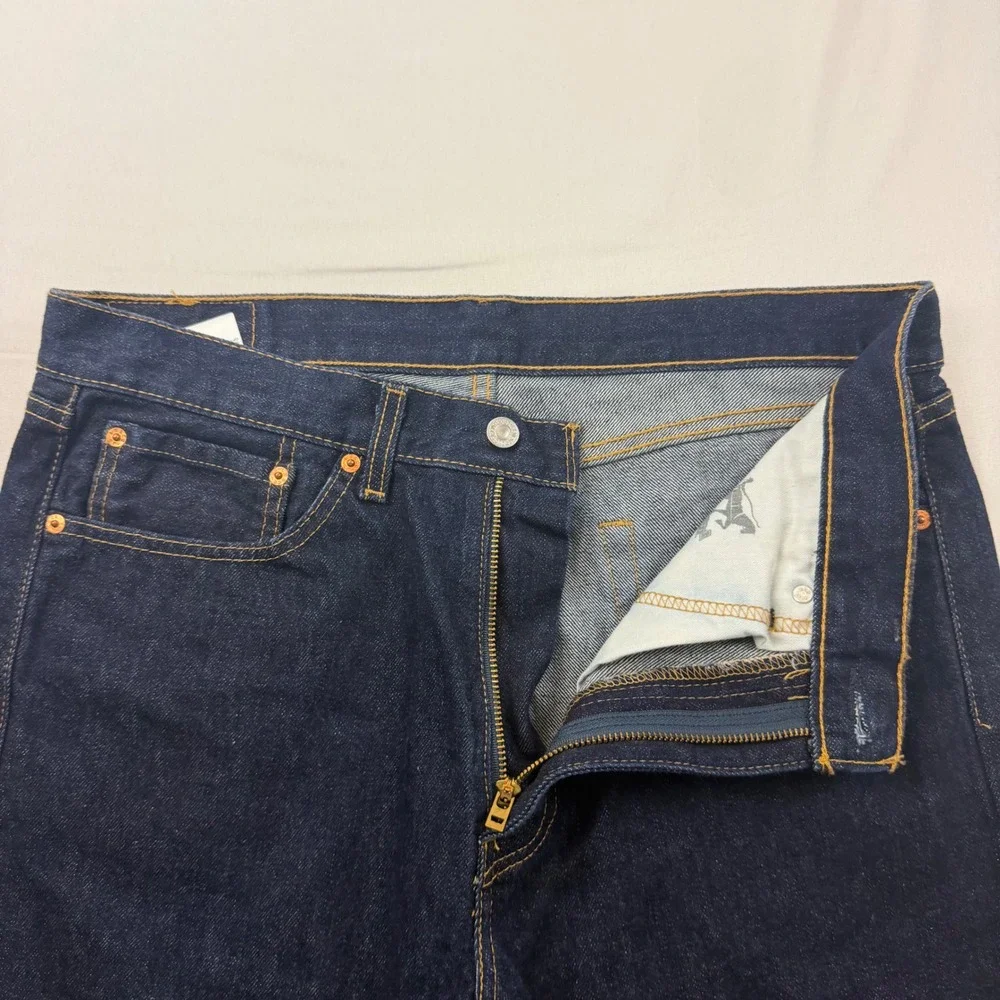 Levi's 501 Original Fit Jeans Men 34x34 Dark Wash Indigo Denim Straight Leg